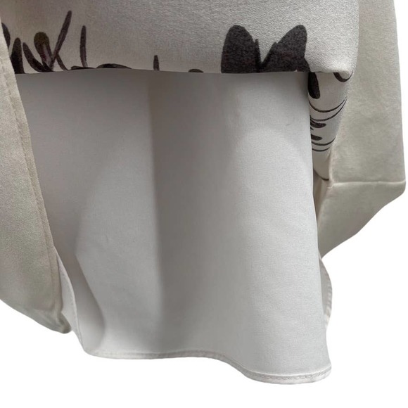 TIBI 100% Silk 3/4 Sleeve Impressionist Floral Shift Dress - Size 4 EUC - Picture 8 of 12